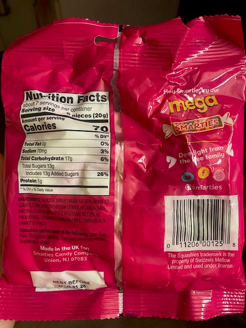 Viral Candy Smarties Squashies 5oz