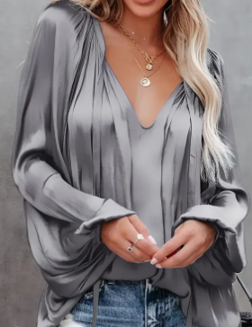 Draped Ruffle Blouse