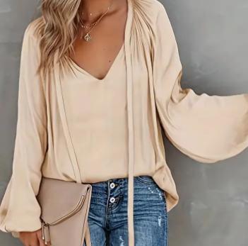 Draped Ruffle Blouse