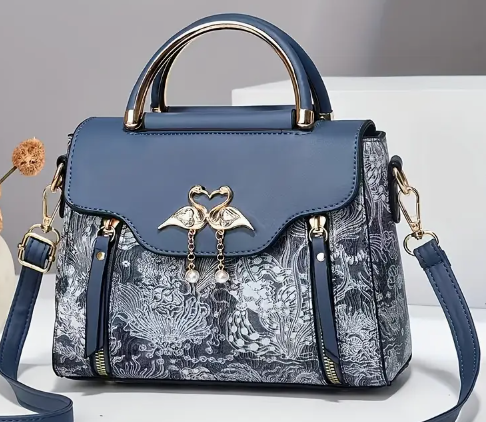 Kissing Flamingos Luxury Satchel Bag